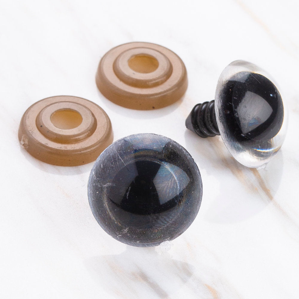 Loren 18 mm Şeffaf 5 Çift Amigurumi Göz